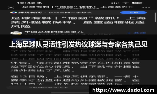 上海足球队灵活性引发热议球迷与专家各执己见